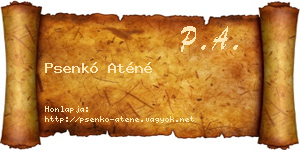 Psenkó Aténé névjegykártya